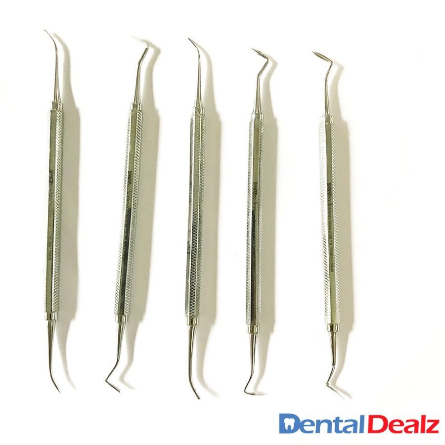 P.K. Thomas Carvers Set (PKT Set ) Ecoline ,Solid Handle 5 Pcs- SS WHITE