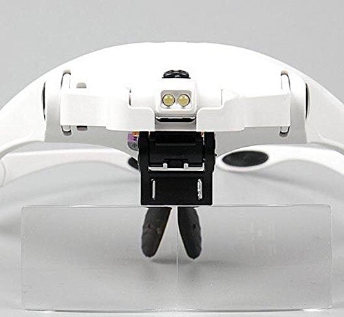 Loupe Magnifying with 2 LED Bulb and 5 Different Replaceable Lenses -Sams
