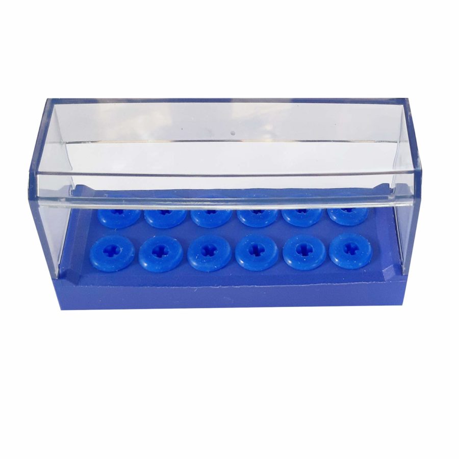 SS WHITE – Endo box 12 - Holes Autoclavable | Burs and Instruments Holder RA/FG | Endo Burs Sterilizer Case | Dental Disinfection Endo Files Holder Box For Oral Care Tools Dental G-22C