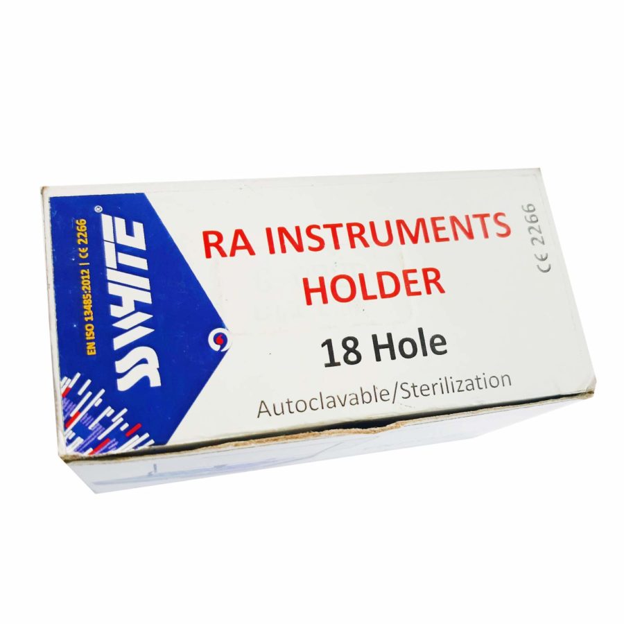 SS WHITE – Endo box 18 Holes Autoclavable | Burs and Instruments Holder RA/FG | Endo Burs Sterilizer Case | Dental Disinfection Endo Files Holder Box | RA Instruments Holder G-022D