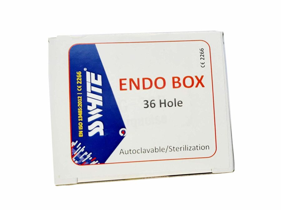 SS WHITE – Endo box 36 - Holes for Disinfection Autoclavable | Reamer File Instruments Holder | Dental Endo Files Holder Box For Oral Care Tools Dental G-36B