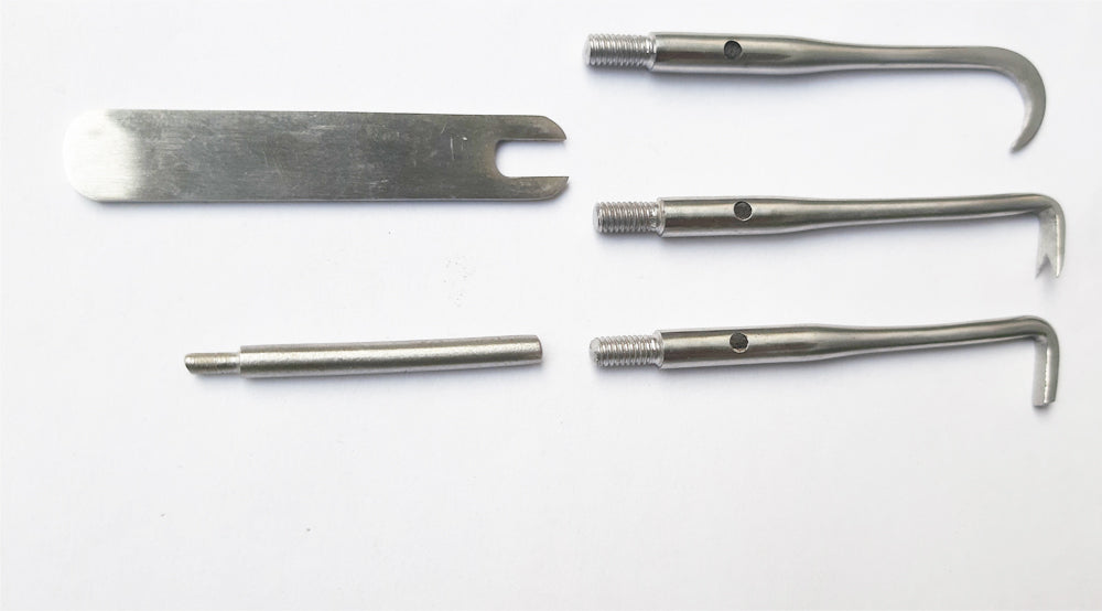 SS WHITE- Dental Automatic Crown Remover Gun Type Spring Loaded 6 Pcs Set, Rust Free,Stainless Steel,Autoclavable Surgical Instruments Crown Remover
