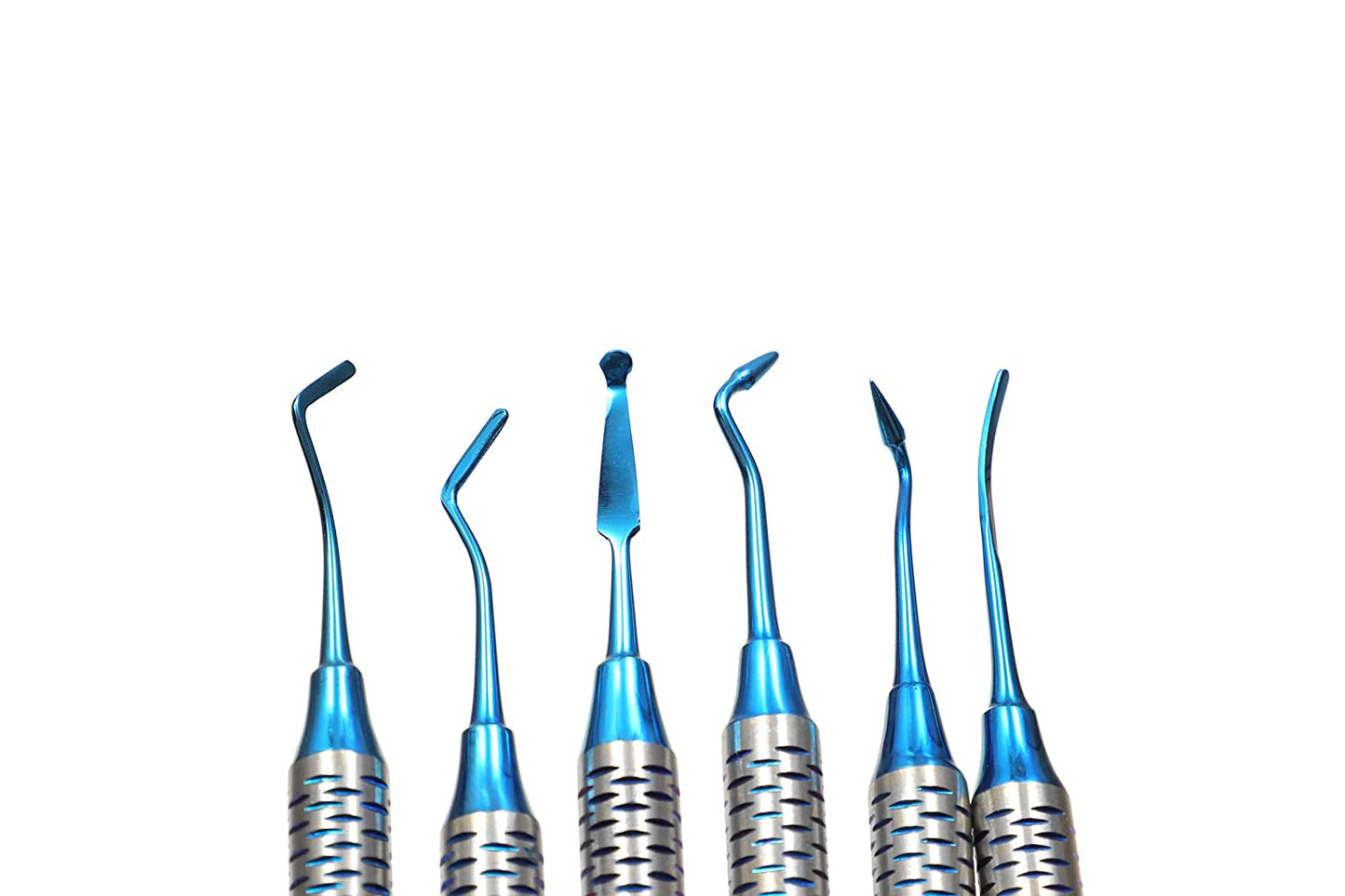 SS WHITE – Dental Composite Filling Instruments,Hollow Handle 8mm Select (Titanium Coated Blue) Set of 6 Stuck, Plastic/Composite Filling Instruments Set of 6 Pcs