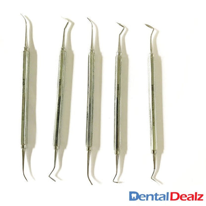 P.K. Thomas Carvers Set (PKT Set ) Ecoline ,Solid Handle 5 Pcs- SS WHITE