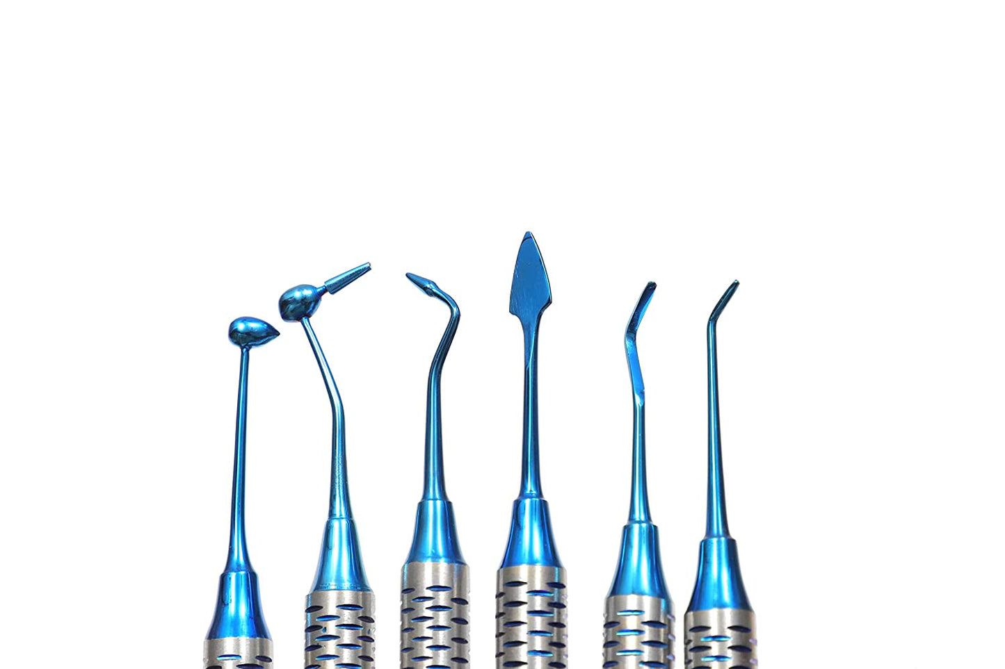 SS WHITE – Dental Composite Filling Instruments,Hollow Handle 8mm Select (Titanium Coated Blue) Set of 6 Stuck, Plastic/Composite Filling Instruments Set of 6 Pcs
