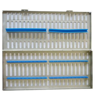 SS WHITE - Dental Sterilization Cassette, Autoclave Tray, Rack, Box, 20-Instruments Blue With Silicon Inserts