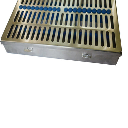 SS WHITE - Dental Sterilization Cassette, Autoclave Tray, Rack, Box, 20-Instruments Blue With Silicon Inserts
