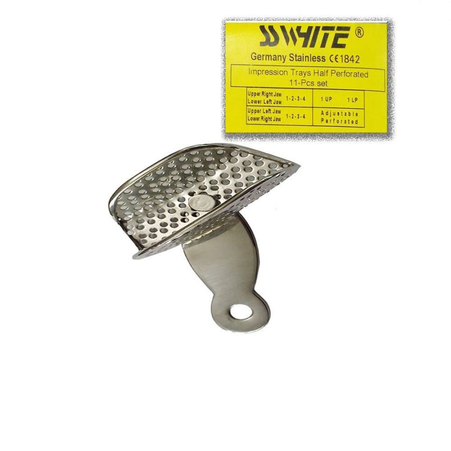 Impression Trays Half Perforated 11Pcs  Set (Adjustable)  - SS WHITE