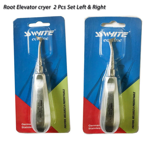 Root Elevators  Cryer Left S34.06 & Right S34.07  Set of 2 Pcs - SS WHITE
