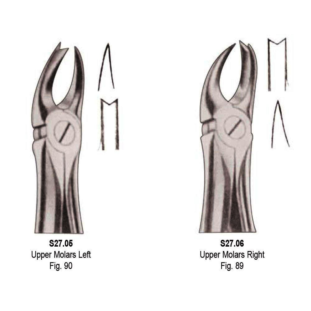 Extraction Forceps Set ,Upper Molar Left & Upper Molars Right  Fig. No. 89 And No.90 -SS WHITE