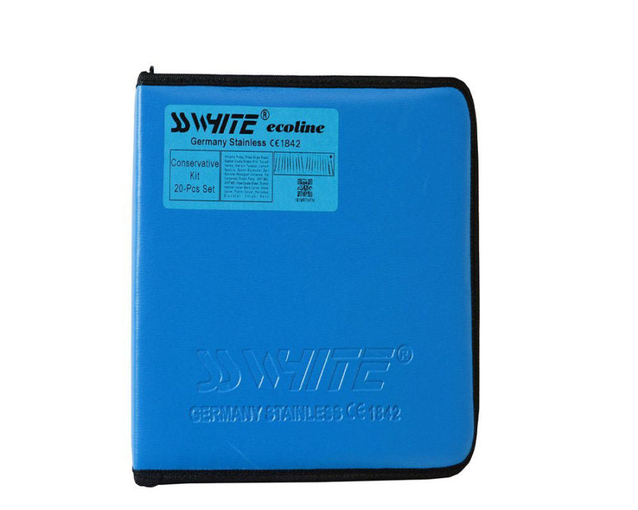 SS WHITE - Dental Conservative Kit Of 20 Instruments- Ecoline (Solid Handle )