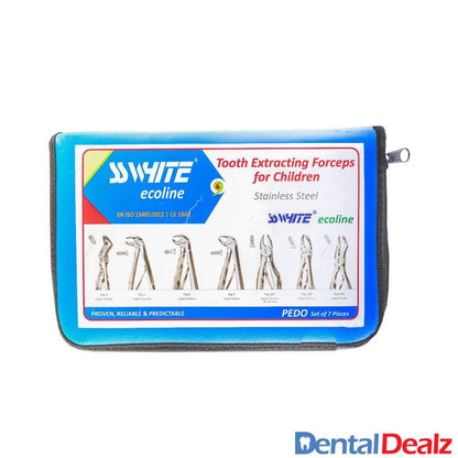 Pedo Extraction Forceps 7 Pcs Set- SS WHITE