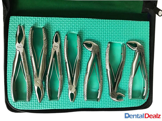 Pedo Extraction Forceps 7 Pcs Set- SS WHITE