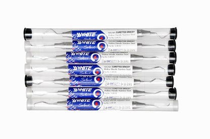 Dental Gracey Curettes 7 Pcs Set /Periodontal Gracey Curettes, Double Ended  Hollow Handle (Select ) SS WHITE