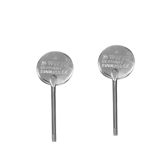 Dental Mouth Mirror Tops Plain Pack Of 10 Pcs (No.4) -SS WHITE