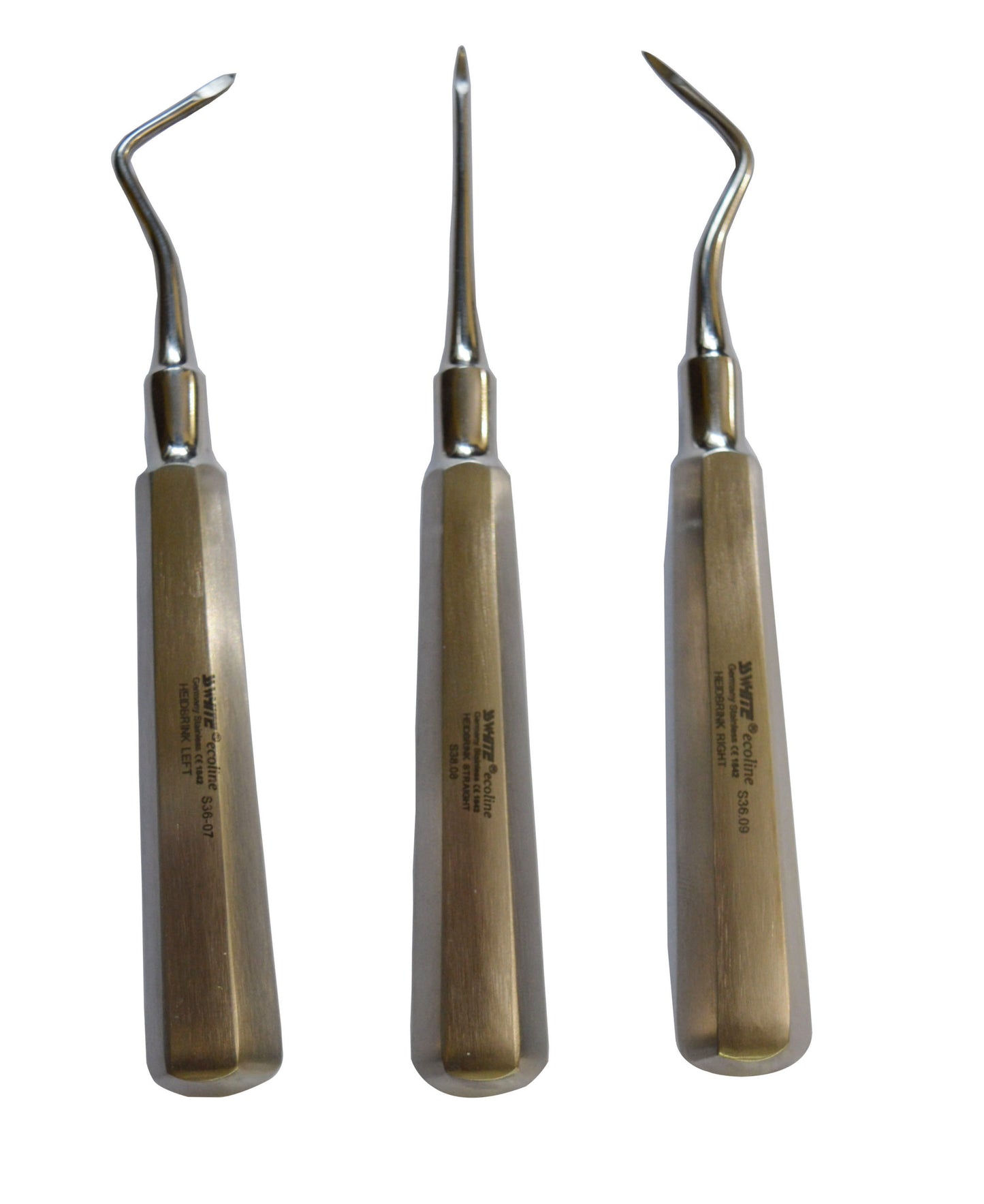 Dental Root Elevator Heidbrink 3Pcs Set - SS WHITE