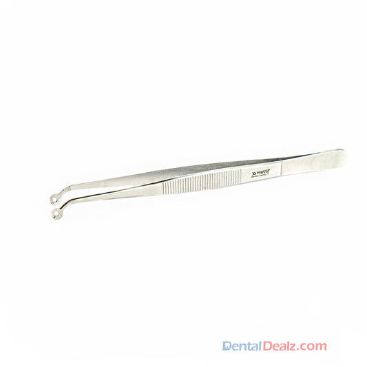 Cotton and Dressing Pliers  / Suture Tweezer  16cm ,  Ø 2.2mm   S13.07-Standard - SS WHITE