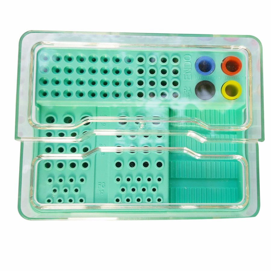 SS WHITE - Dental Endo Box 116 Holes Multipurpose Endodontics For RA/FG HP Carbide/Diamond Burs | Endo Bur Organizer | Burs and Instruments Holder