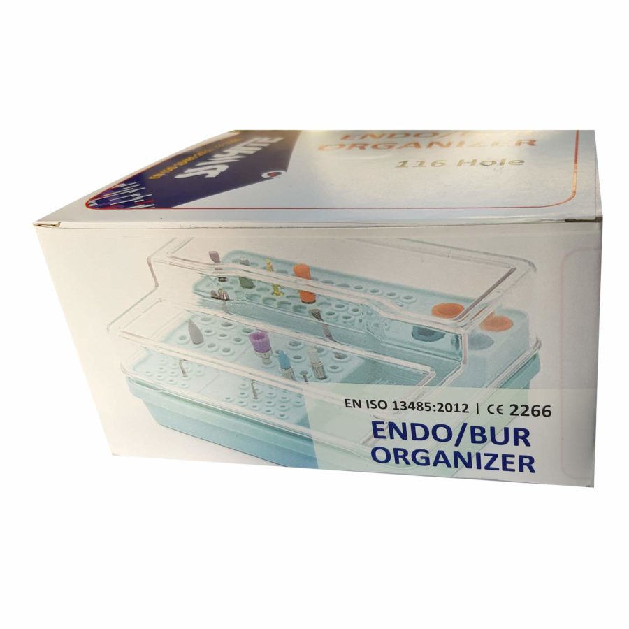 SS WHITE - Dental Endo Box 116 Holes Multipurpose Endodontics For RA/FG HP Carbide/Diamond Burs | Endo Bur Organizer | Burs and Instruments Holder