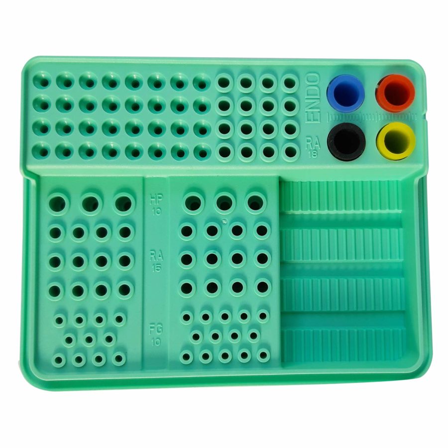 SS WHITE - Dental Endo Box 116 Holes Multipurpose Endodontics For RA/FG HP Carbide/Diamond Burs | Endo Bur Organizer | Burs and Instruments Holder
