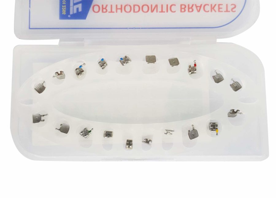 SS WHITE- Dental Orthodontic Brackets Metal MBT Slot 0.22"" 3,4,5 Hooks | Dental Orthodontic Brackets Metal 20 pack