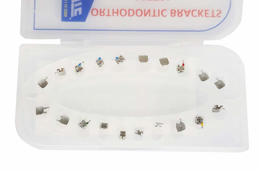 SS WHITE- Dental Orthodontic Brackets Metal MBT Slot 0.22"" 3,4,5 Hooks | Dental Orthodontic Brackets Metal 20 pack