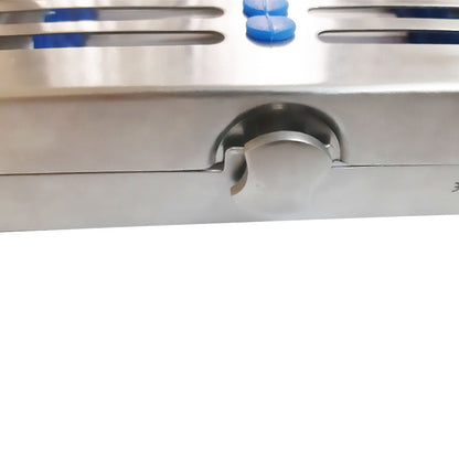 SS WHITE - Dental Sterilization Cassette, Autoclave Tray, Rack, Box, 15-Instruments Blue With Silicon Inserts