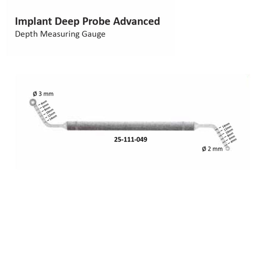 Implant Deep Probe Advanced Depth Measuring Gauge- SS WHITE