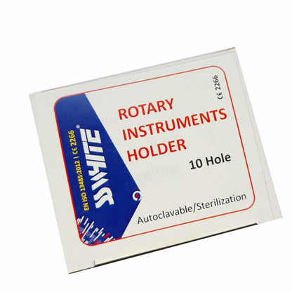 SS WHITE – Endo box 10 - Holes Autoclavable | Burs and Instruments Holder RA/FG | Endo Burs Sterilizer Case | Dental Endo Files Holder Box | Rotary Instruments Holder G-10E