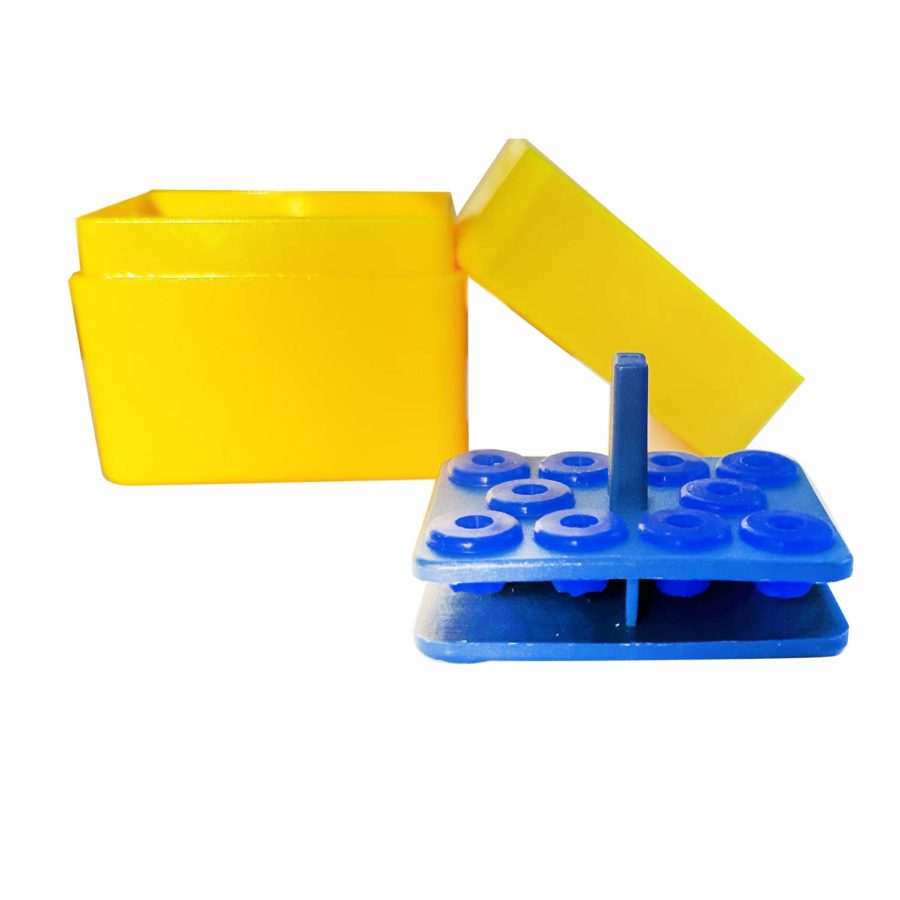SS WHITE – Endo box 10 - Holes Autoclavable | Burs and Instruments Holder RA/FG | Endo Burs Sterilizer Case | Dental Endo Files Holder Box | Rotary Instruments Holder G-10E
