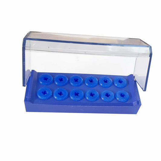 SS WHITE – Endo box 12 - Holes Autoclavable | Burs and Instruments Holder RA/FG | Endo Burs Sterilizer Case | Dental Disinfection Endo Files Holder Box For Oral Care Tools Dental G-22C