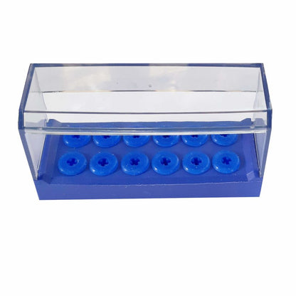 SS WHITE – Endo box 12 - Holes Autoclavable | Burs and Instruments Holder RA/FG | Endo Burs Sterilizer Case | Dental Disinfection Endo Files Holder Box For Oral Care Tools Dental G-22C