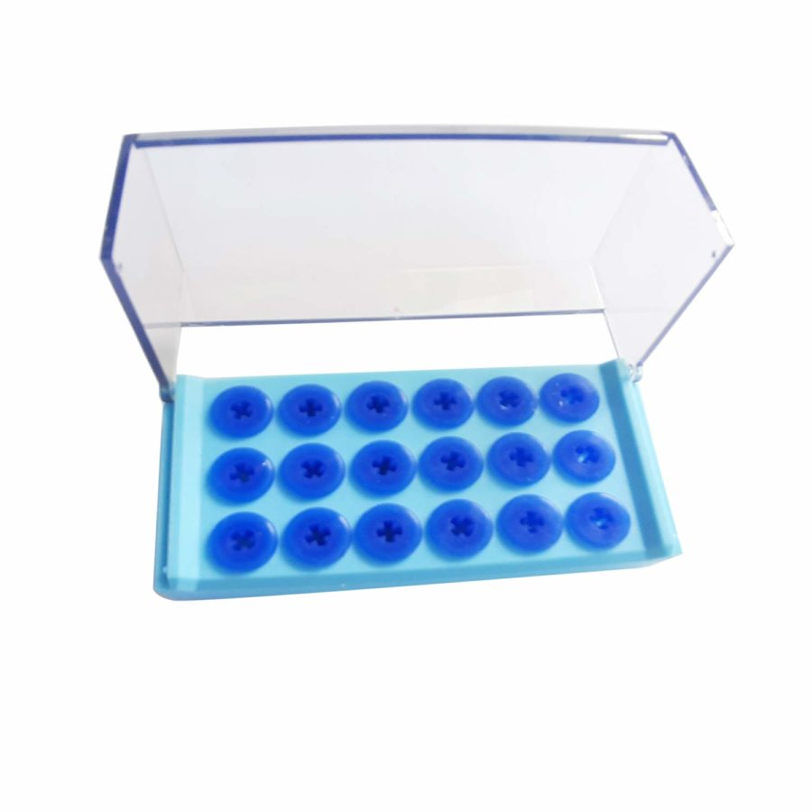 SS WHITE – Endo box 18 Holes Autoclavable | Burs and Instruments Holder RA/FG | Endo Burs Sterilizer Case | Dental Disinfection Endo Files Holder Box | RA Instruments Holder G-022D