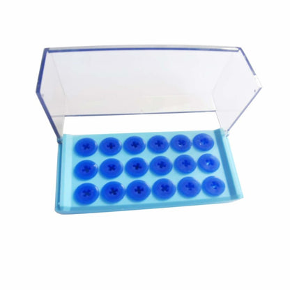 SS WHITE – Endo box 18 Holes Autoclavable | Burs and Instruments Holder RA/FG | Endo Burs Sterilizer Case | Dental Disinfection Endo Files Holder Box | RA Instruments Holder G-022D