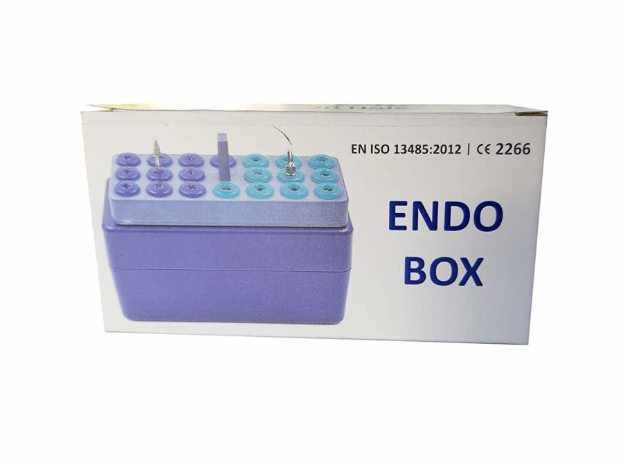 SS WHITE – Endo box 20 - Holes Autoclavable | Burs and Instruments Holder RA/FG | Endo Burs Sterilizer Case | Dental Endo Files Holder Box For Oral Care Tools Dental G-20E