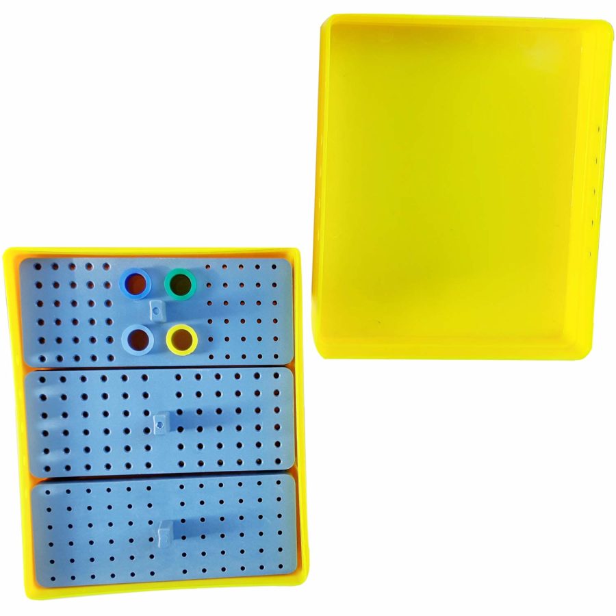 SS WHITE – Endo box 216 - Holes Autoclavable | Burs and Instruments Holder RA/FG | Endo Burs Sterilizer Case | Dental Disinfection Endo Files Holder Box For Oral Care Tools Dental G-216