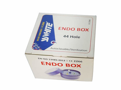 SS WHITE – Endo box 44 - Holes Autoclavable | Reamer File and Instruments Holder RA/FG | Endo Burs Sterilizer Case | Dental Endo Files Holder Box For Oral Care Tools Dental G-44B