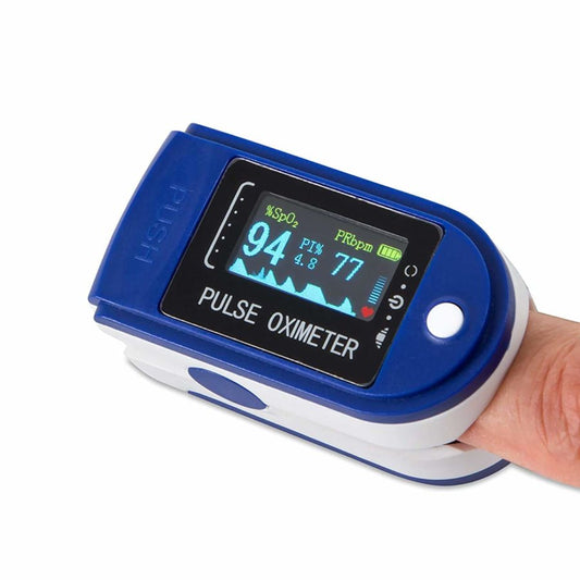 Finger Tip Pulse Oximeter Digital Heart Rate Monitors, COLOR LED Type (No Batteries Included)