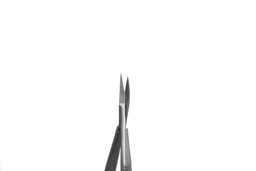 Castroveijo /Noyes Spring Scissor ,S7.014 ,11cm ,Curved -SS WHITE