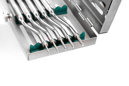 Implant Osteotomes Angulated   set of 5 with Casset Concave - SS WHITE