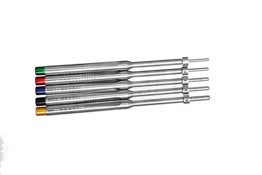 Implant Osteotomes  Straight set of 5 with Casset Round CONVEX  - SS WHITE