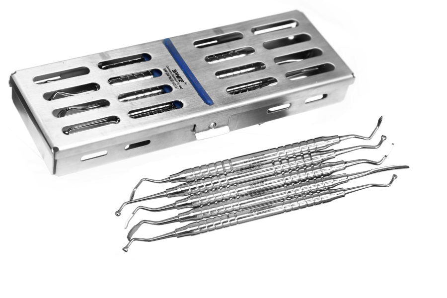 Bone Grafting instruments Set Of 5  In Cassette  (Autoclavable) - SS WHITE