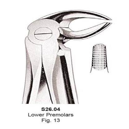 Tooth  Extraction Forceps  No.13  Lower Premolars (S26.04)  -SS WHITE