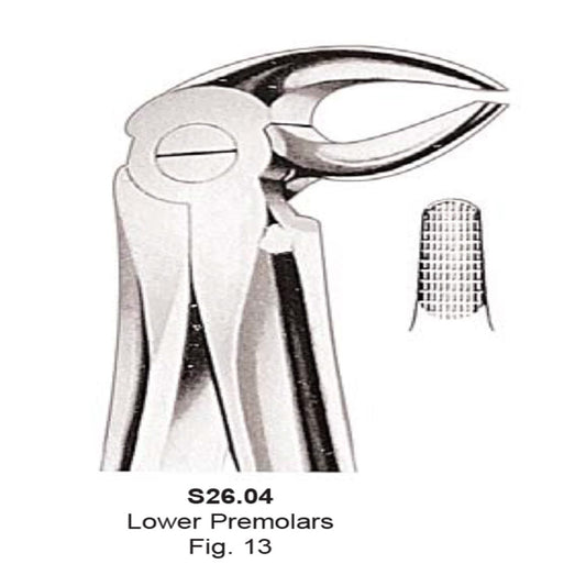 Tooth  Extraction Forceps  No.13  Lower Premolars (S26.04)  -SS WHITE