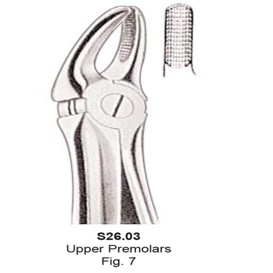 Tooth  Extraction Forceps  No.7   Upper Premolars (S26.03) -SS WHITE