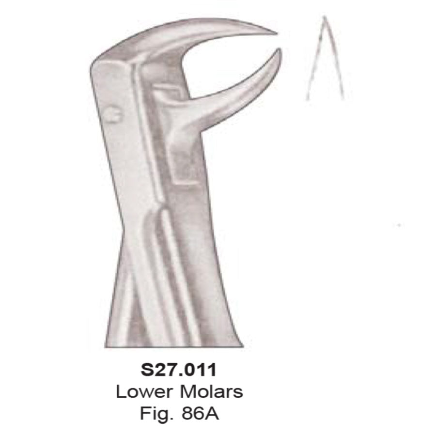 Tooth  Extraction Forceps  No.71 Lower Molars  (S27.011)- SS WHITE