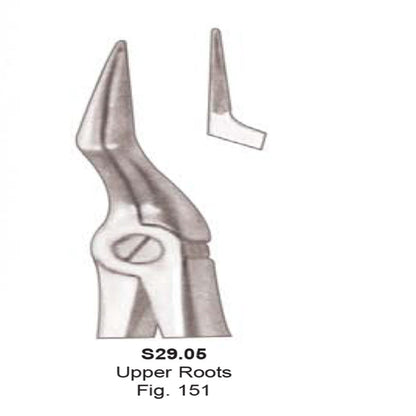 Tooth  Extraction Forceps  No.151 Upper Roots (S29.05)- SS WHITE