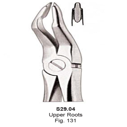 Tooth  Extraction Forceps  No.131  Upper Roots (S29.04) - SS WHITE