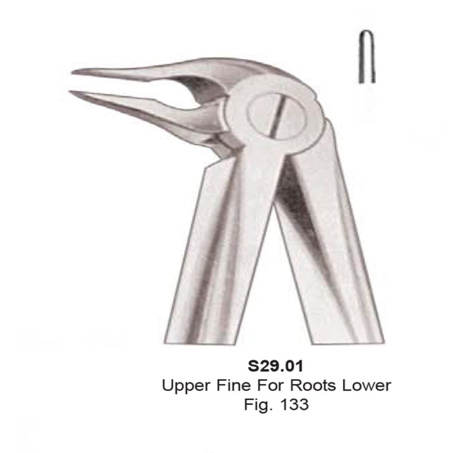 Tooth  Extraction Forceps  No.133 Upper Fine For Roots Lower (S29.01) -SS WHITE
