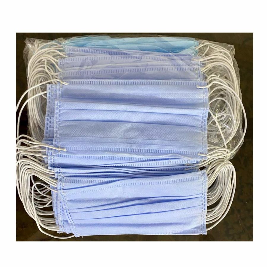 Mouth Mask Respirator Medical Disposable Face Masks 3 Ply with Nose PIN (Pack of 200)